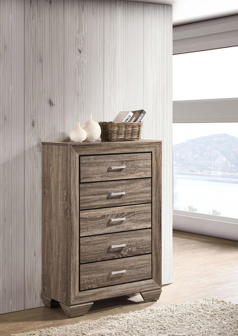 Kauffman 5-drawer Bedroom Chest Washed Taupe - 204195