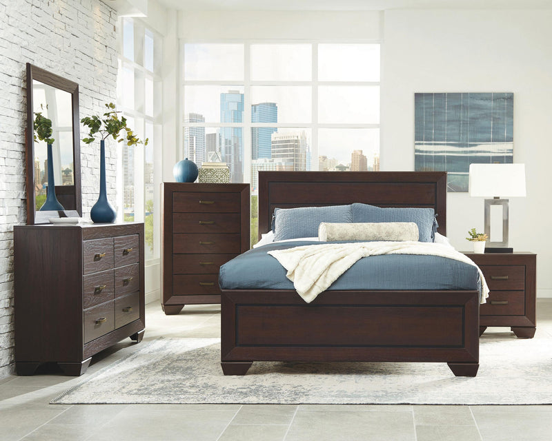 Kauffman 5-piece California King Bedroom Set Dark Cocoa - 204391KW-S5