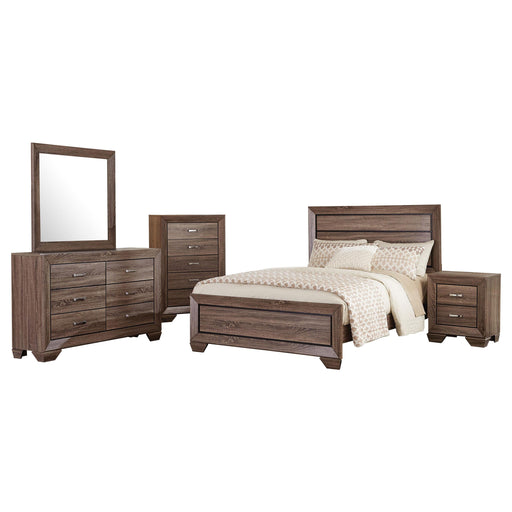 Kauffman 5-piece California King Bedroom Set Washed Taupe - 204191KW-S5