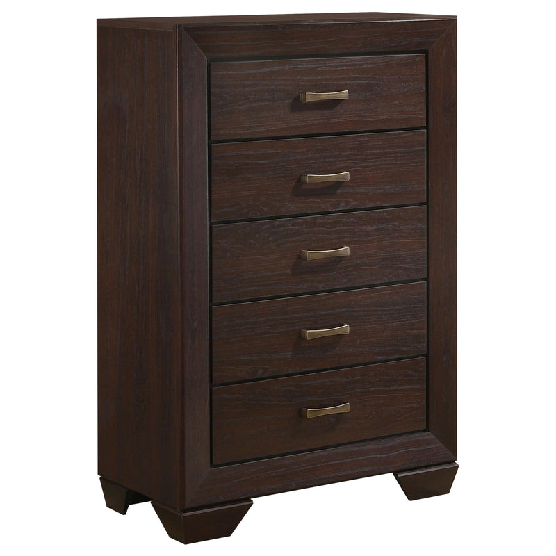 Kauffman 5-piece Eastern King Bedroom Set Dark Cocoa - 204391KE-S5