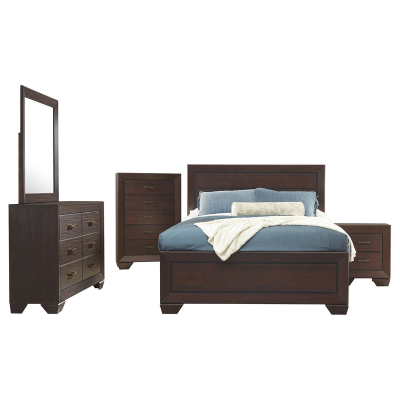 Kauffman 5-piece Eastern King Bedroom Set Dark Cocoa - 204391KE-S5