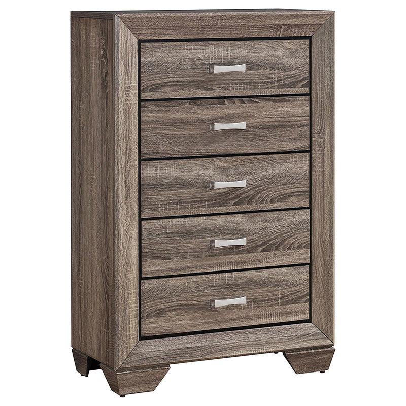 Kauffman 5-piece Eastern King Bedroom Set Washed Taupe - 204190KE-S5