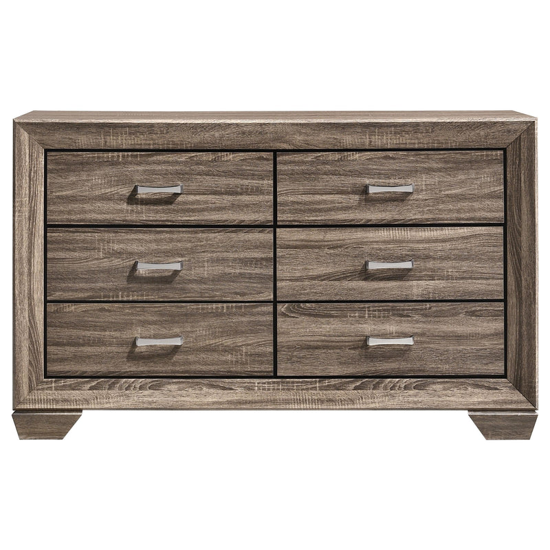 Kauffman 5-piece Eastern King Bedroom Set Washed Taupe - 204191KE-S5