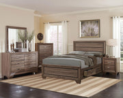 Kauffman 5-piece Queen Bedroom Set Washed Taupe - 204190Q-S5