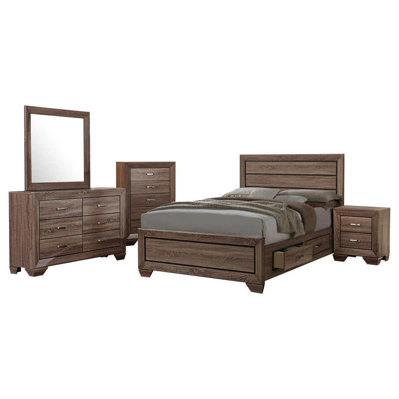 Kauffman 5-piece Queen Bedroom Set Washed Taupe - 204190Q-S5