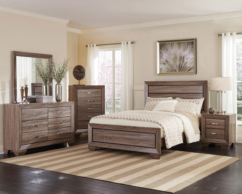 Kauffman 5-piece Queen Bedroom Set Washed Taupe - 204191Q-S5