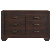 Kauffman 6-drawer Dresser Dark Cocoa - 204393