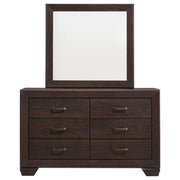 Kauffman 6-drawer Dresser with Mirror Dark Cocoa - 204393M