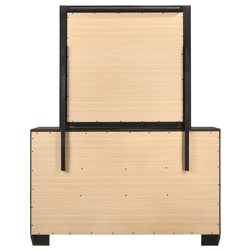 Kauffman 6-drawer Dresser with Mirror Dark Cocoa - 204393M