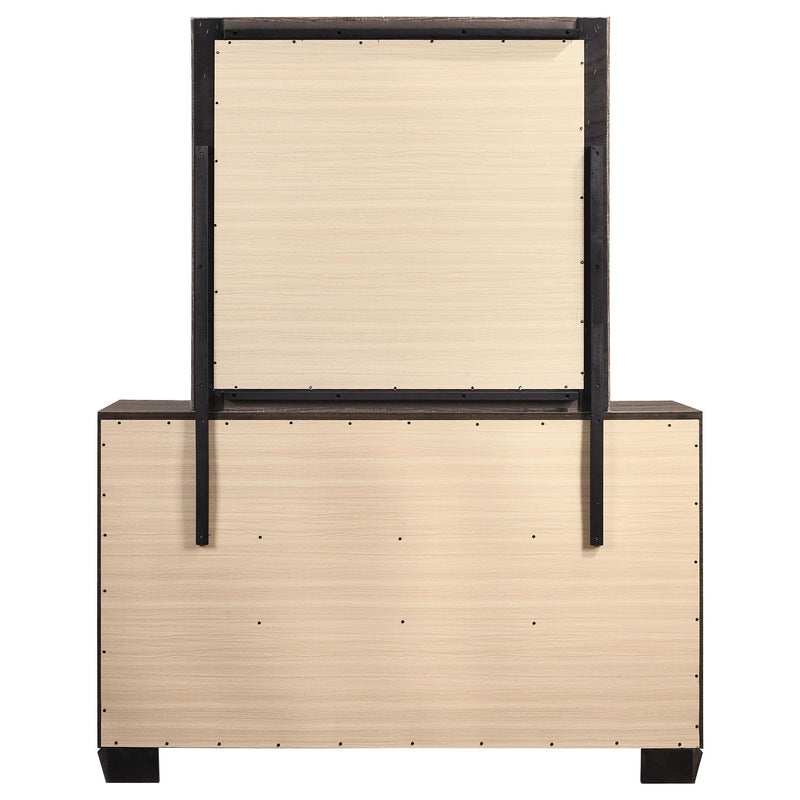 Kauffman 6-drawer Dresser with Mirror Washed Taupe - 204193M