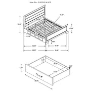 Kauffman Wood California King Storage Panel Bed Dark Cocoa - 204390KW