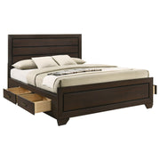 Kauffman Wood California King Storage Panel Bed Dark Cocoa - 204390KW