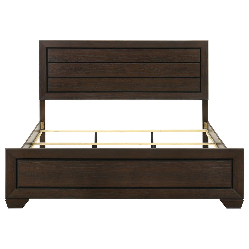 Kauffman Wood Eastern King Panel Bed Dark Cocoa - 204391KE