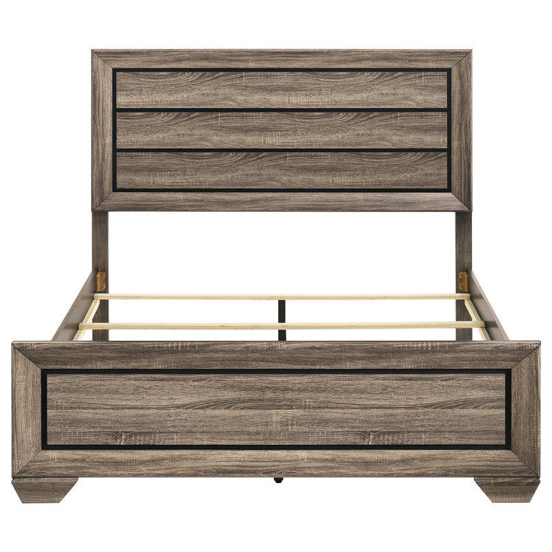 Kauffman Wood Queen Panel Bed Washed Taupe - 204191Q
