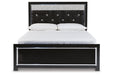 Kaydell Black Queen Upholstered Platform Bed - Gate FurnitureQueen Bed
