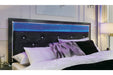 Kaydell Black Queen Upholstered Platform Bed - Gate FurnitureQueen Bed