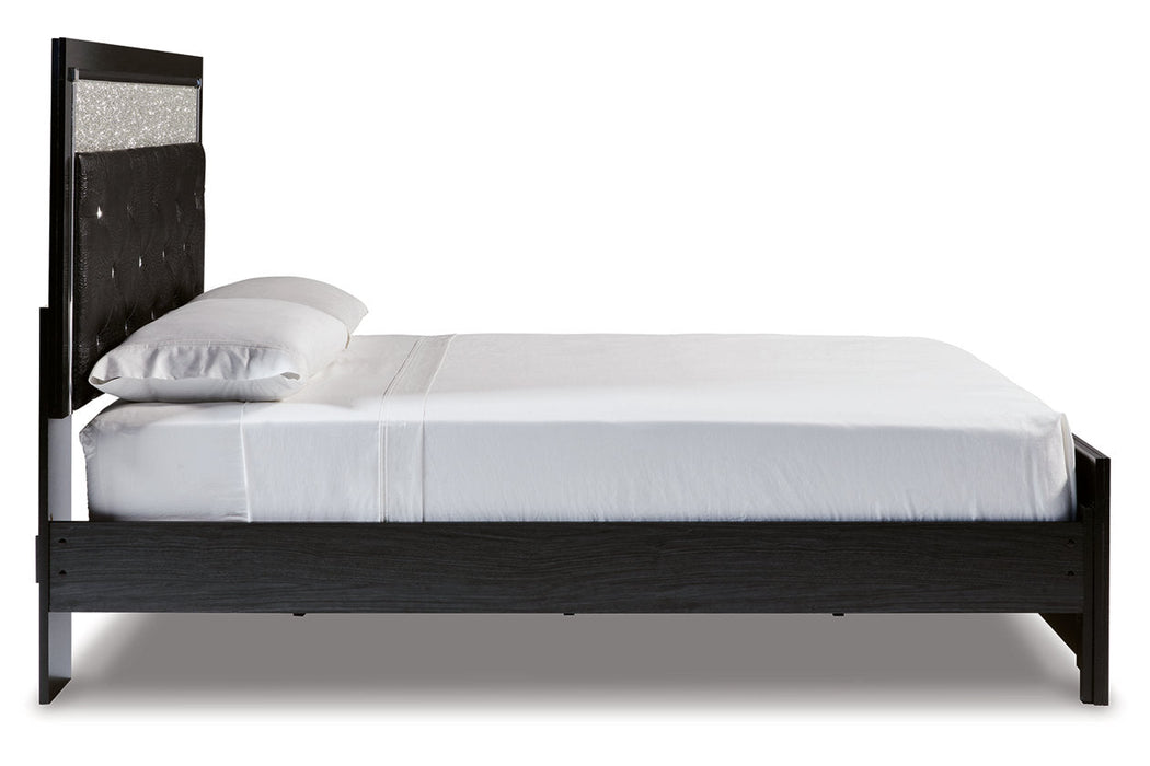 Kaydell Black Queen Upholstered Platform Bed - Gate FurnitureQueen Bed