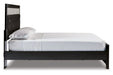 Kaydell Black Queen Upholstered Platform Bed - Gate FurnitureQueen Bed