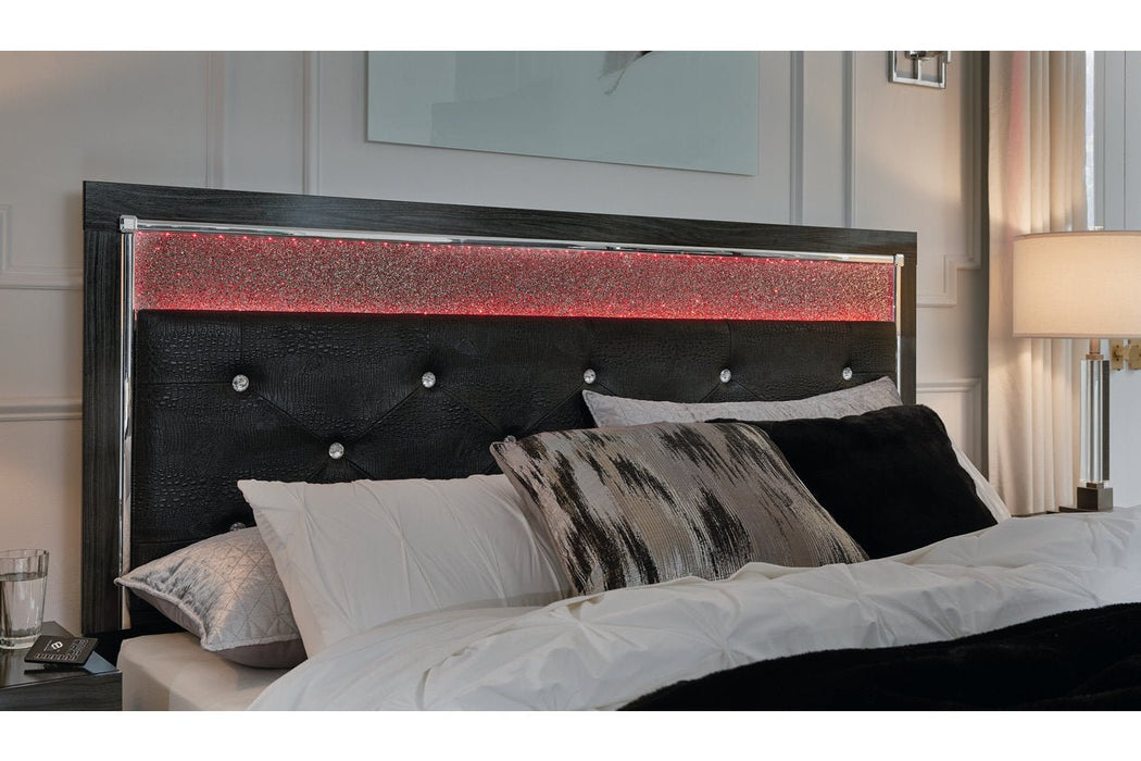 Kaydell Black Queen Upholstered Platform Bed - Gate FurnitureQueen Bed
