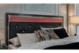 Kaydell Black Queen Upholstered Platform Bed - Gate FurnitureQueen Bed