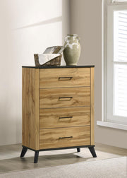 Kaywood 4-drawer Bedroom Chest of Drawers Natural Pine - 225005