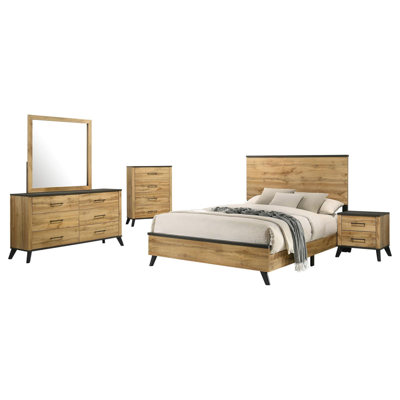 Kaywood 5-piece Eastern King Bedroom Set Natural Pine - 225001KE-S5