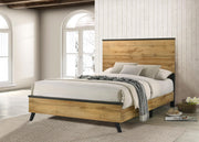 Kaywood 52-inch Eastern King Panel Bed Natural Pine - 225001KE