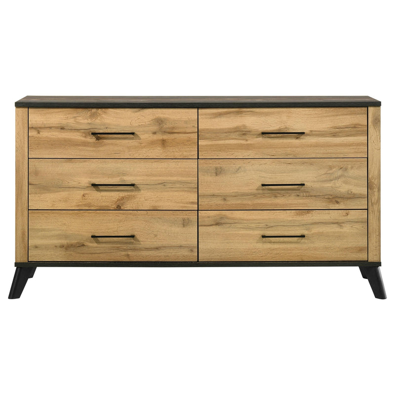 Kaywood 6-drawer Dresser Cabinet Natural Pine - 225003