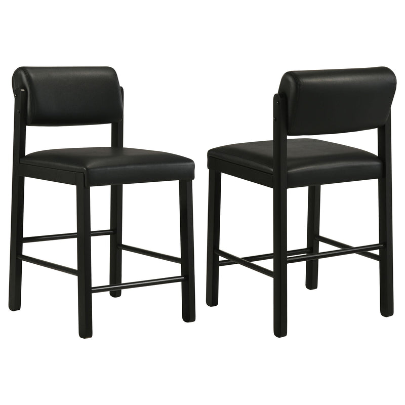 Kehoe Upholstered Counter Height Chair Black (Set of 2) - 193929BLK