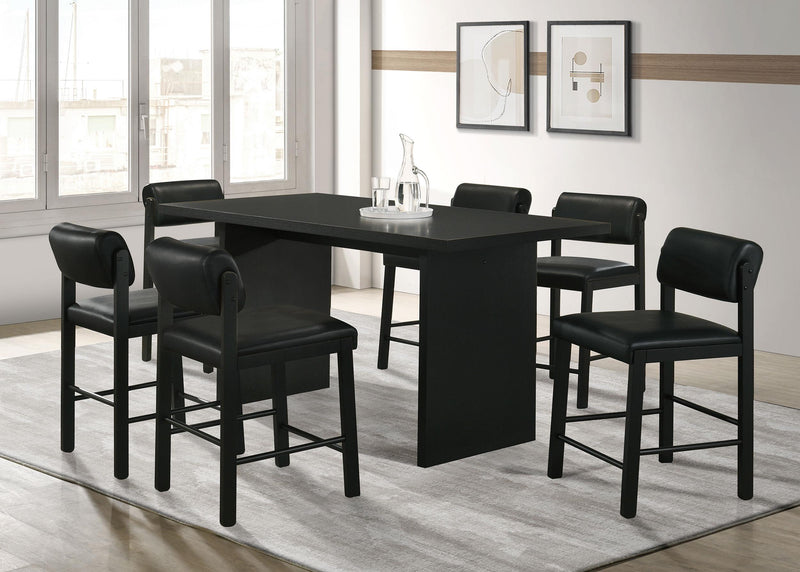Kehoe Upholstered Counter Height Chair Black (Set of 2) - 193929BLK