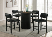 Kehoe Upholstered Counter Height Chair Black (Set of 2) - 193929BLK