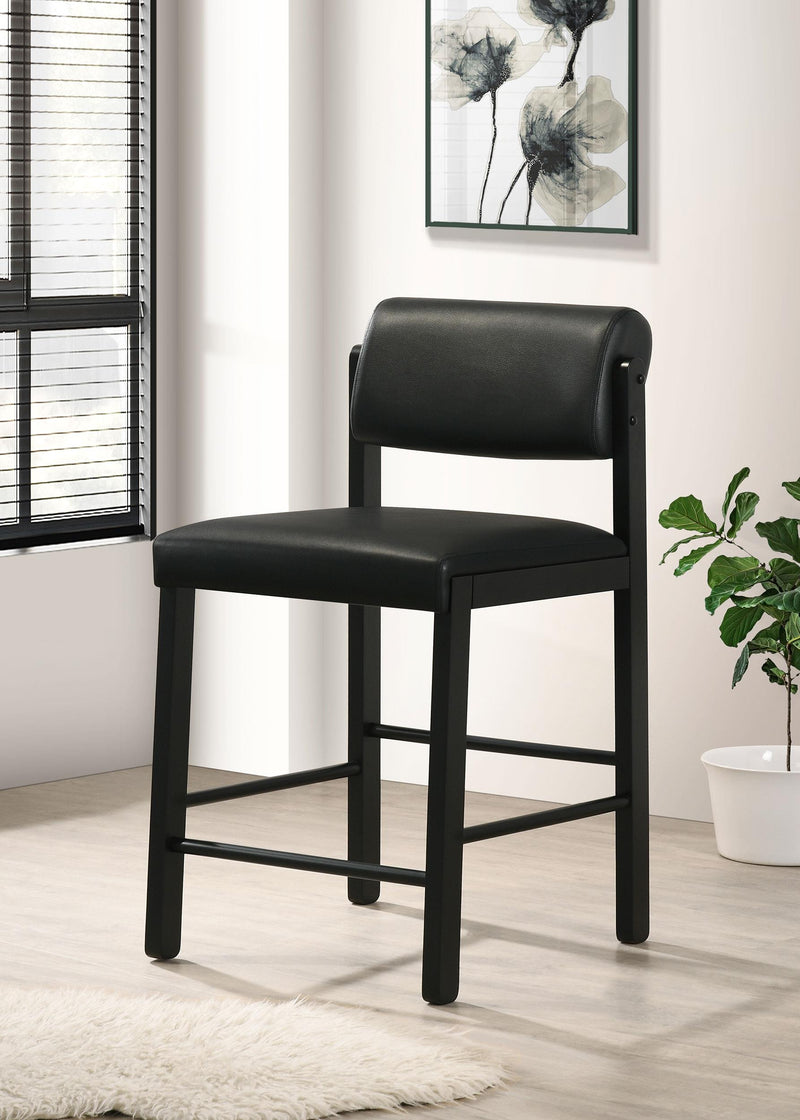 Kehoe Upholstered Counter Height Chair Black (Set of 2) - 193929BLK