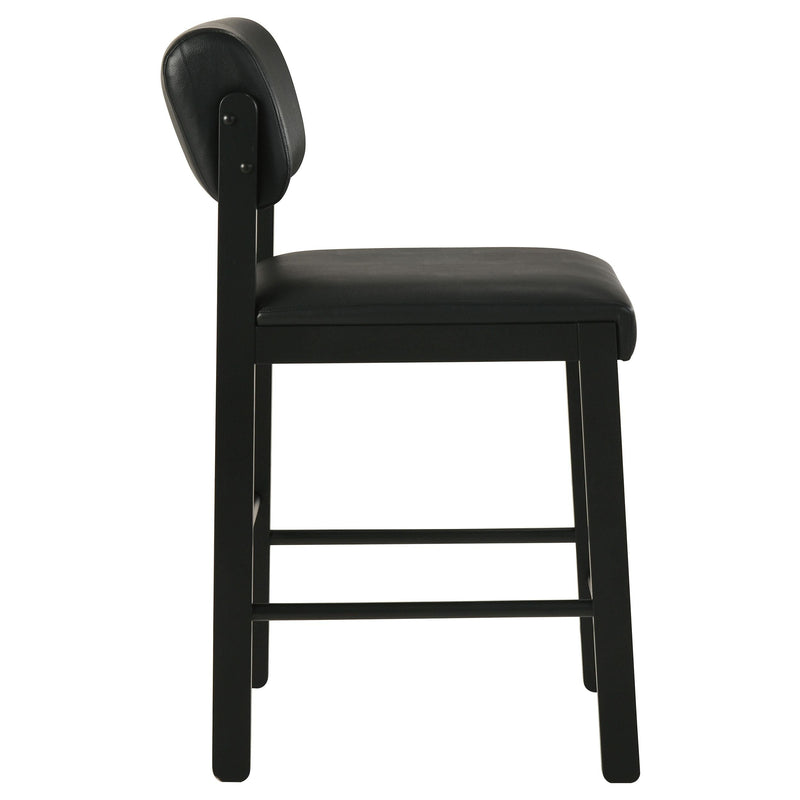 Kehoe Upholstered Counter Height Chair Black (Set of 2) - 193929BLK