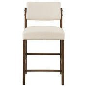 Kehoe Upholstered Counter Height Chair Cream and Walnut (Set of 2) - 193939WAL