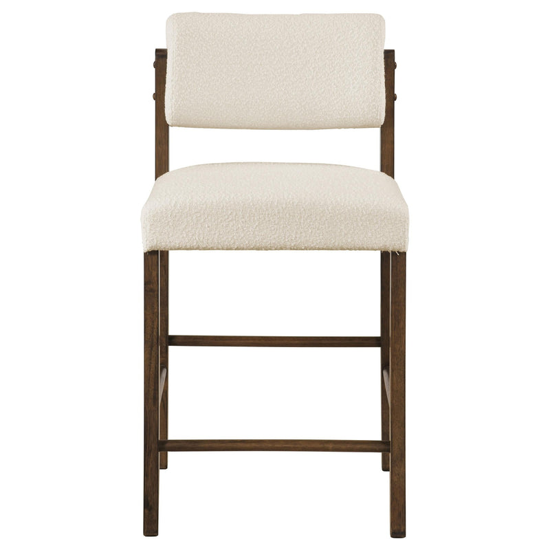 Kehoe Upholstered Counter Height Chair Cream and Walnut (Set of 2) - 193939WAL