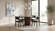 Kehoe Upholstered Dining Side Chair Black and Walnut (Set of 2) - 193922WAL
