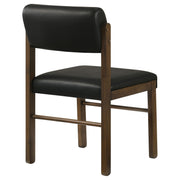 Kehoe Upholstered Dining Side Chair Black and Walnut (Set of 2) - 193922WAL