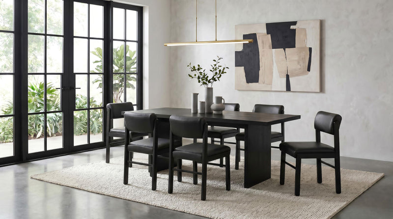 Kehoe Upholstered Dining Side Chair Black (Set of 2) - 193922BLK