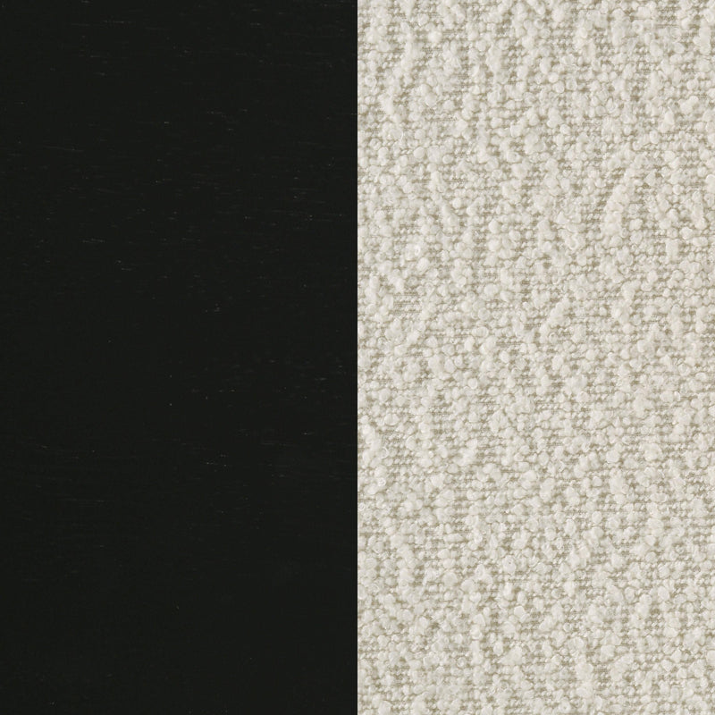 Kehoe Upholstered Dining Side Chair Cream and Black (Set of 2) - 193932BLK