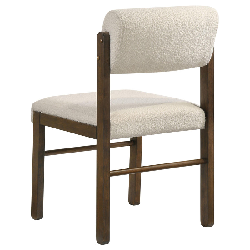 Kehoe Upholstered Dining Side Chair Cream and Walnut (Set of 2) - 193932WAL