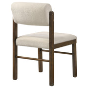 Kehoe Upholstered Dining Side Chair Cream and Walnut (Set of 2) - 193932WAL