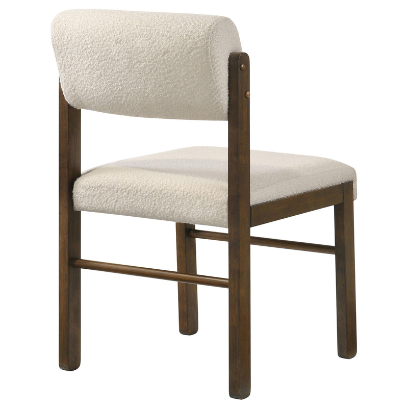 Kehoe Upholstered Dining Side Chair Cream and Walnut (Set of 2) - 193932WAL