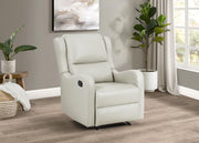 Kelsey Upholstered English Arm Recliner Chair Ivory - 609373