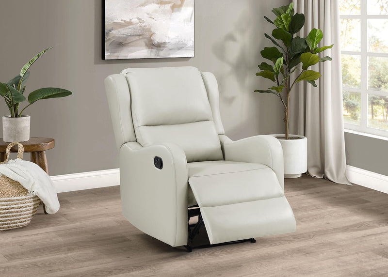 Kelsey Upholstered English Arm Recliner Chair Ivory - 609373
