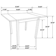 Kelso 3-piece Drop Leaf Dining Table Set Cappuccino and Tan - 190821-S3