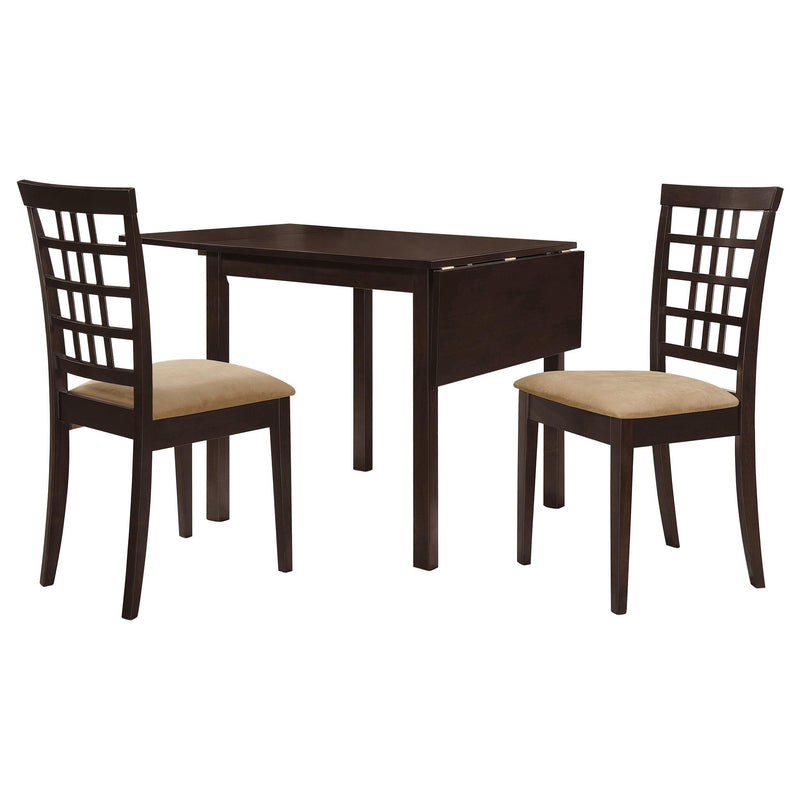 Kelso 3-piece Drop Leaf Dining Table Set Cappuccino and Tan - 190821-S3