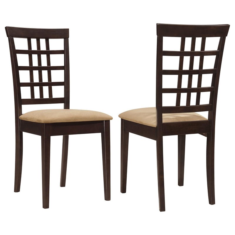 Kelso Lattice Back Dining Side Chair Cappuccino (Set of 2) - 190822