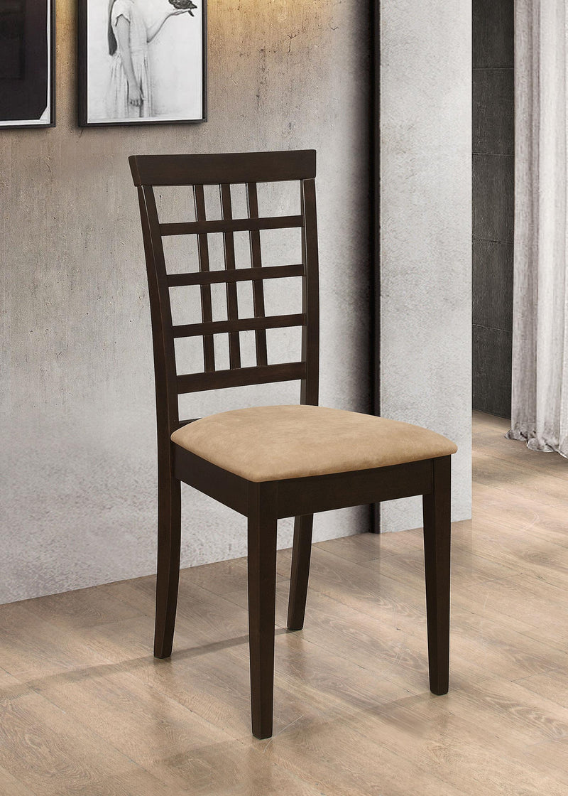 Kelso Lattice Back Dining Side Chair Cappuccino (Set of 2) - 190822