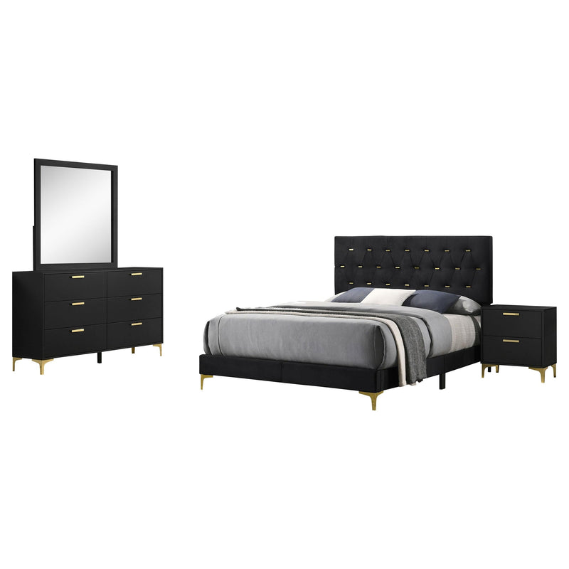 Kendall 4-piece California King Bedroom Set Black - 224451KW-S4