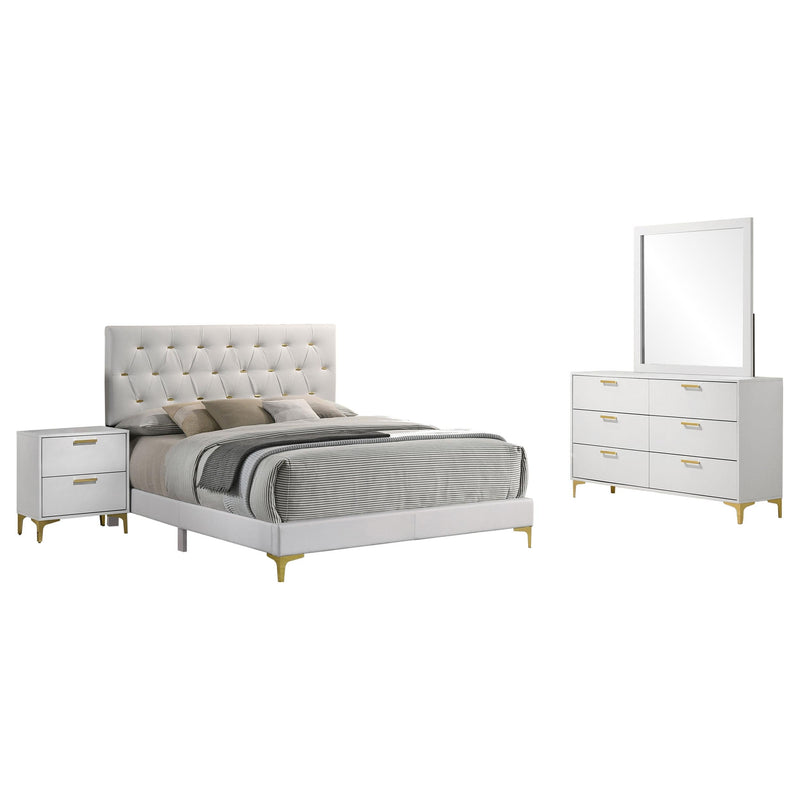 Kendall 4-piece California King Bedroom Set White - 224401KW-S4